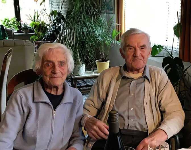 Frieder Schülke mit Ehefrau Else