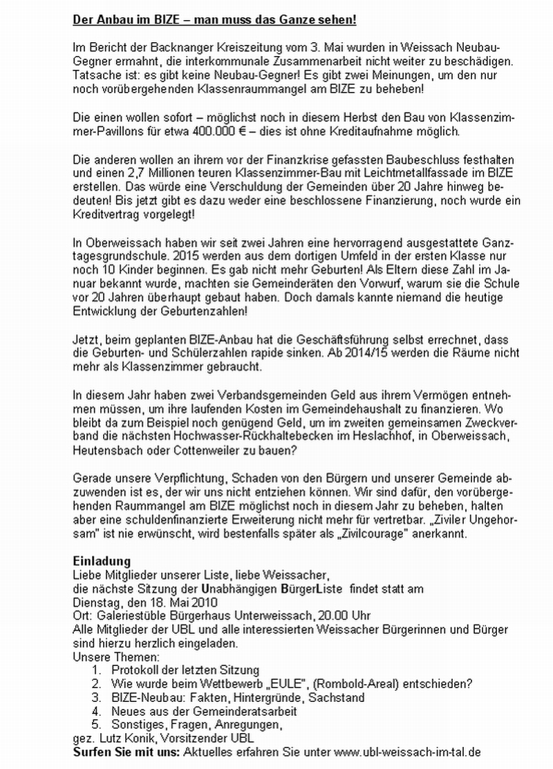 Beitrag Nachrichtenblatt 19.